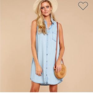 Reddress Chambray Shirt Dress
